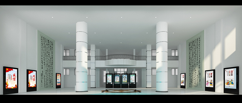 明基數字校園文化建設-學校行政樓大廳